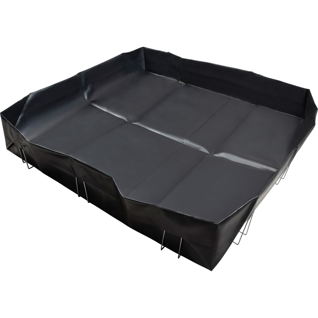 Berme à support en fil métallique capacité 1077 gal. US dimensions 12' la x 12' lo x 12" h