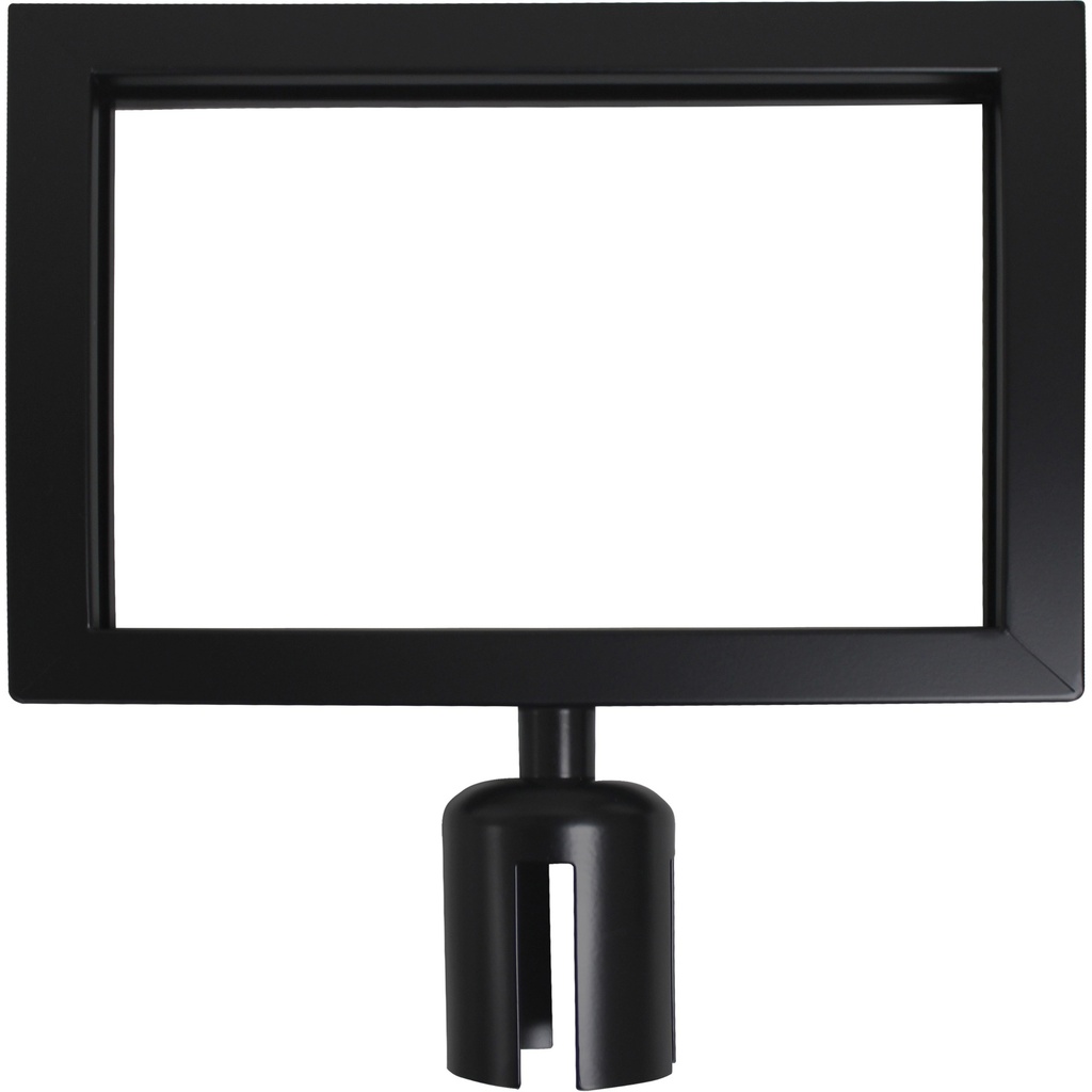 Cadre d'enseigne pour poteau de barrière pour le contrôle des foules 10" x 7"