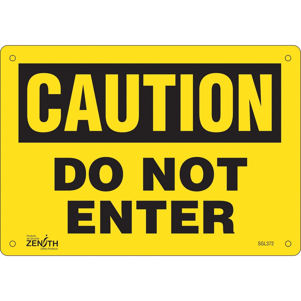 [ZEN-SGL372] Enseigne «Do Not Enter» Plastique 10" x 7"