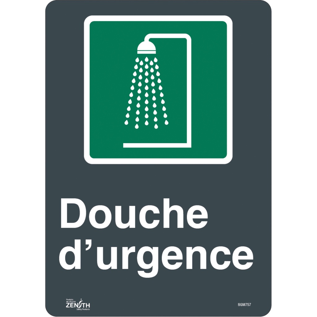 Enseigne «Douche D'Urgence» Vinyle 10" x 14"