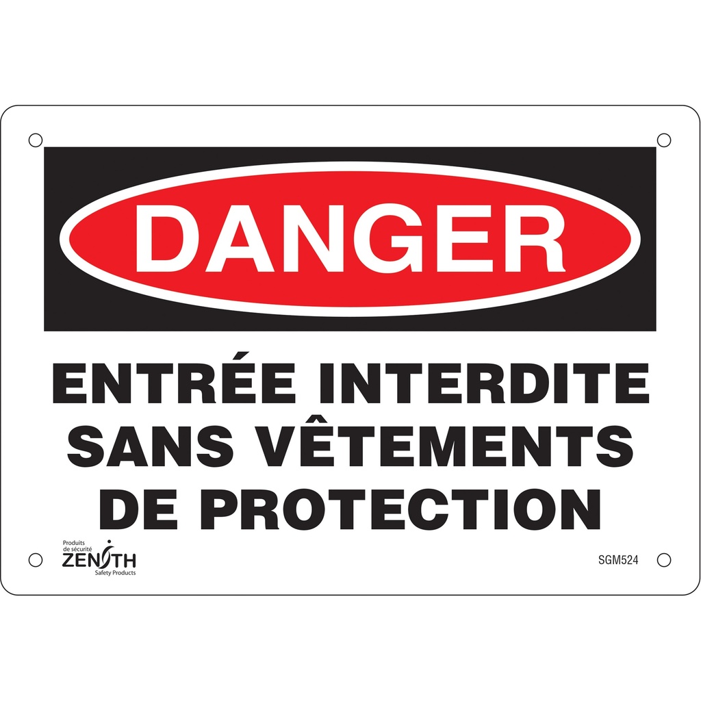 Enseigne «Entrée Interdite» Plastique 10" x 7"