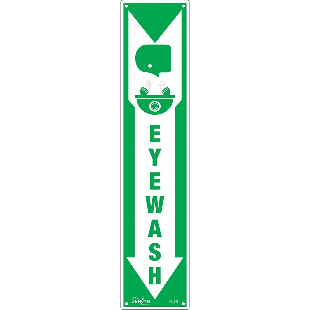 Enseigne «Eye Wash» Plastique 4" x 18"