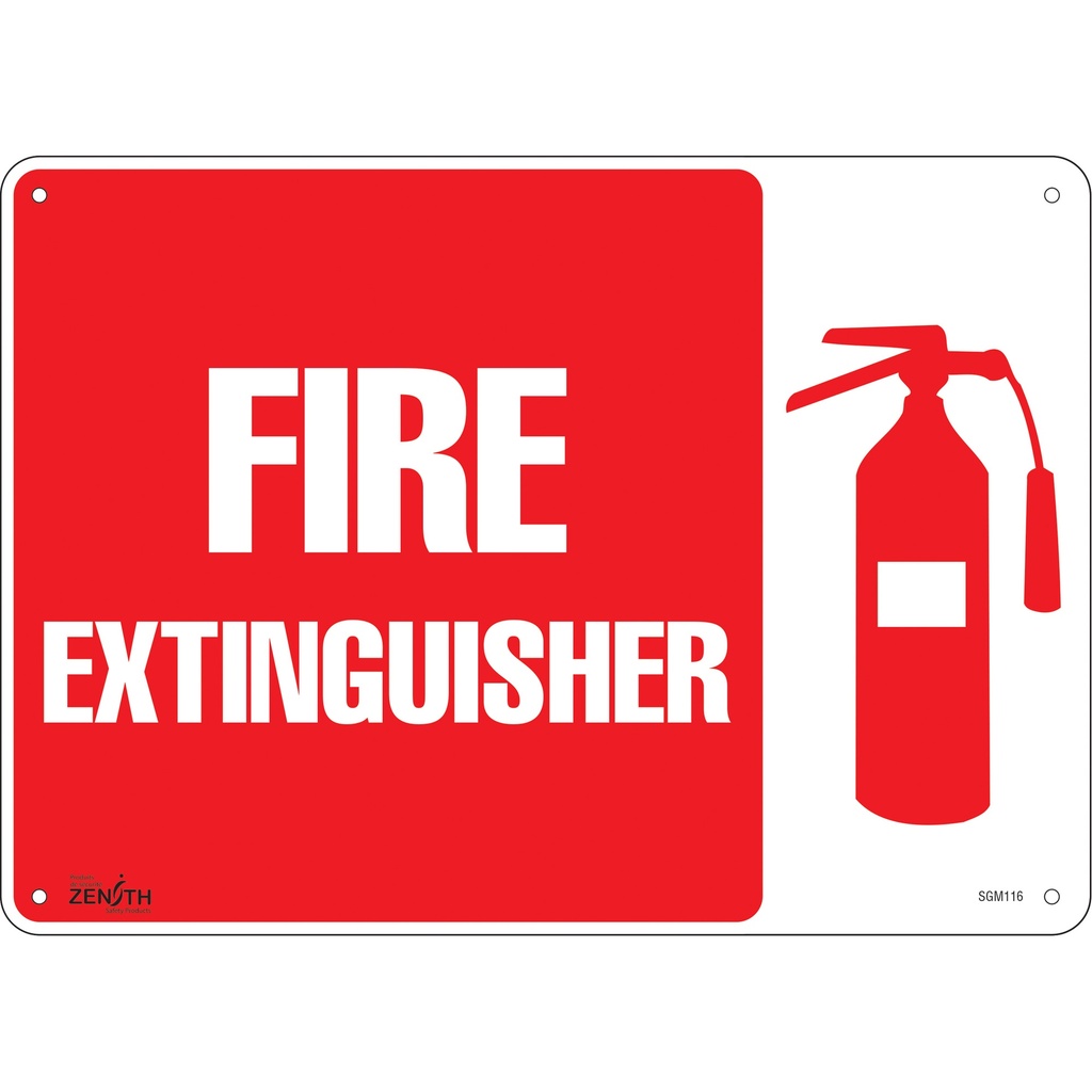 Enseigne «Fire Extinguisher» Plastique 14" x 10"