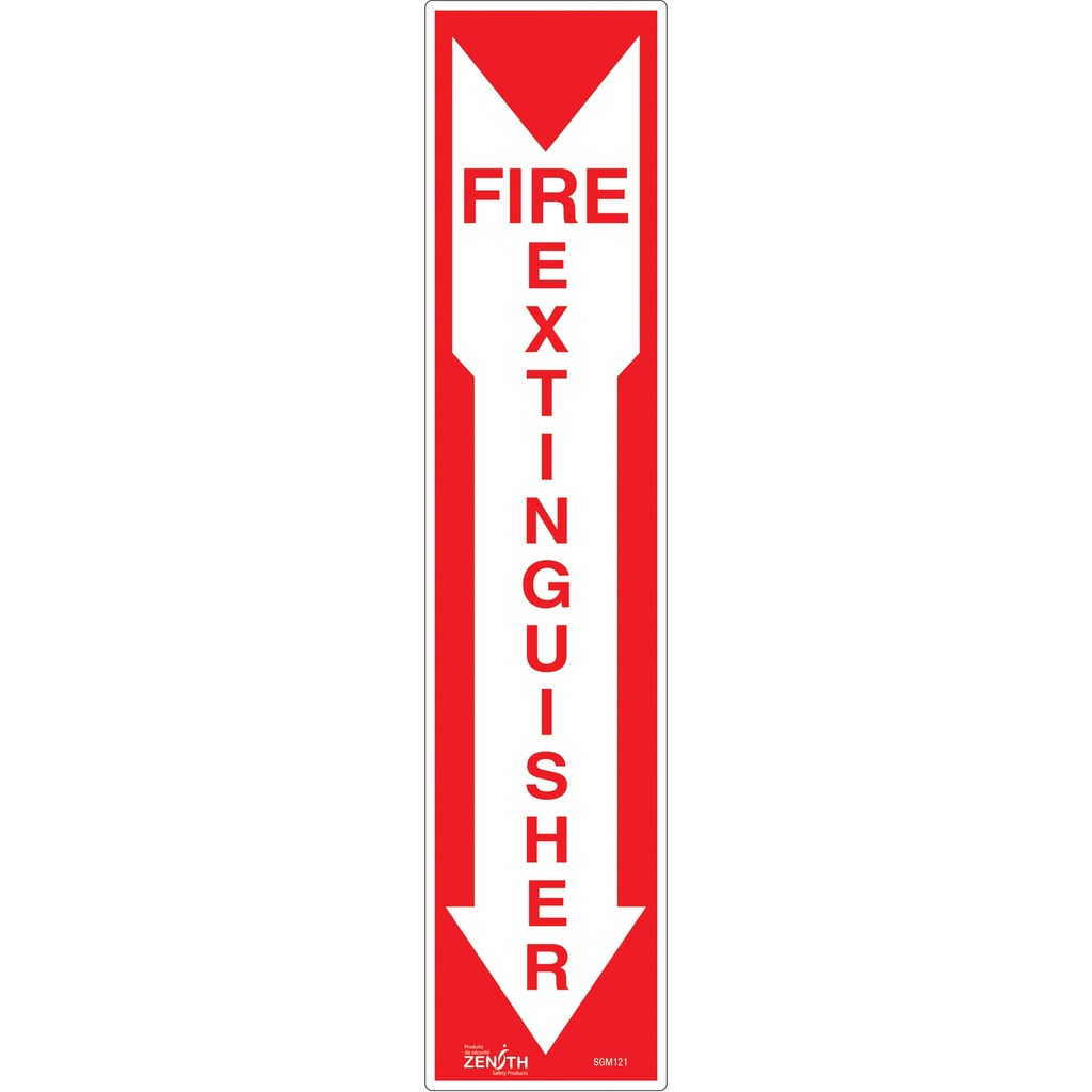 Enseigne «Fire Extinguisher» Vinyle 4" x 18"