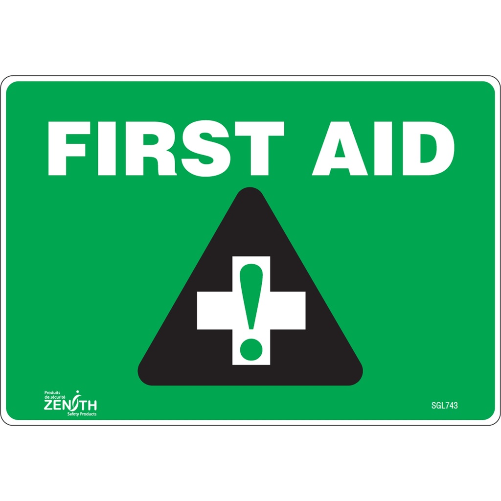 Enseigne «First Aid» Vinyle 10" x 7"