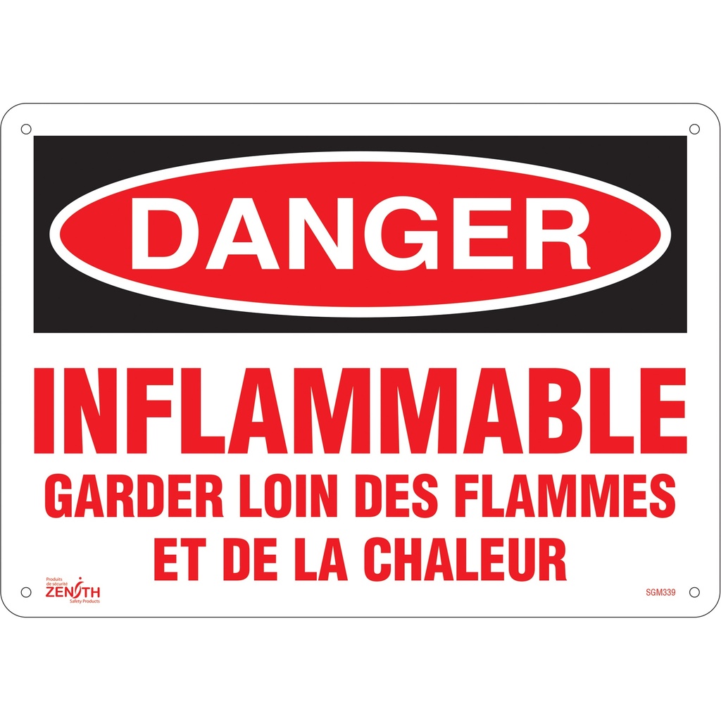 Enseigne «Garder Loin Des Flammes» Plastique 14" x 10"