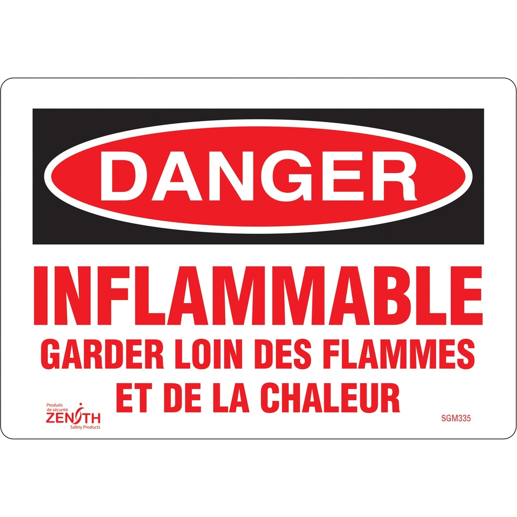 Enseigne «Garder Loin Des Flammes» Vinyle 10" x 7"