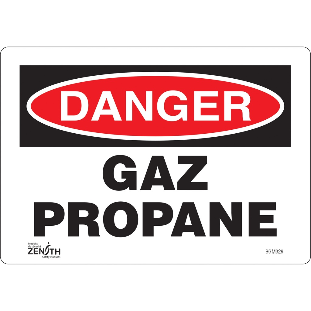 Enseigne «Gaz Propane» Vinyle 10" x 7"