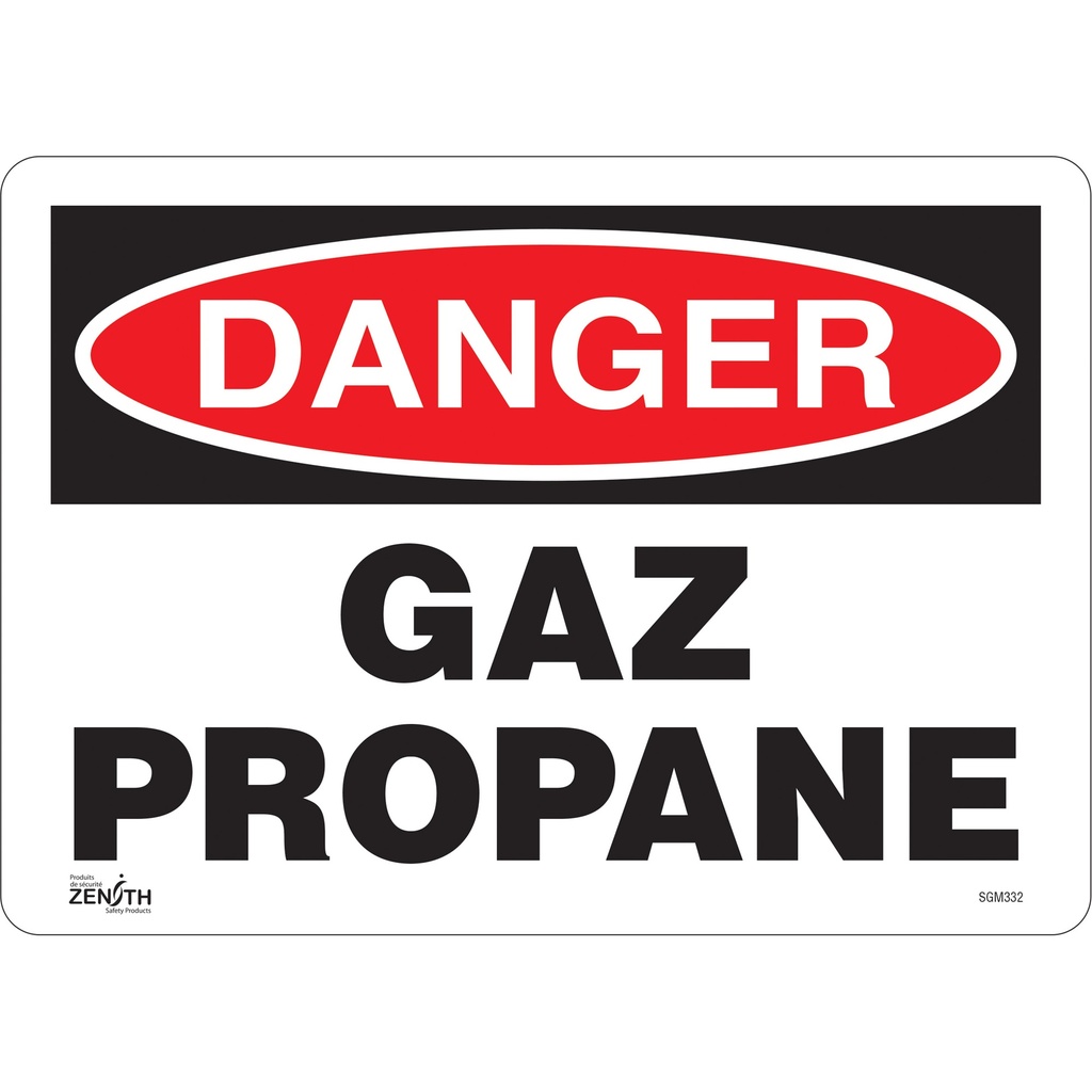 Enseigne «Gaz Propane» Vinyle 14" x 10"