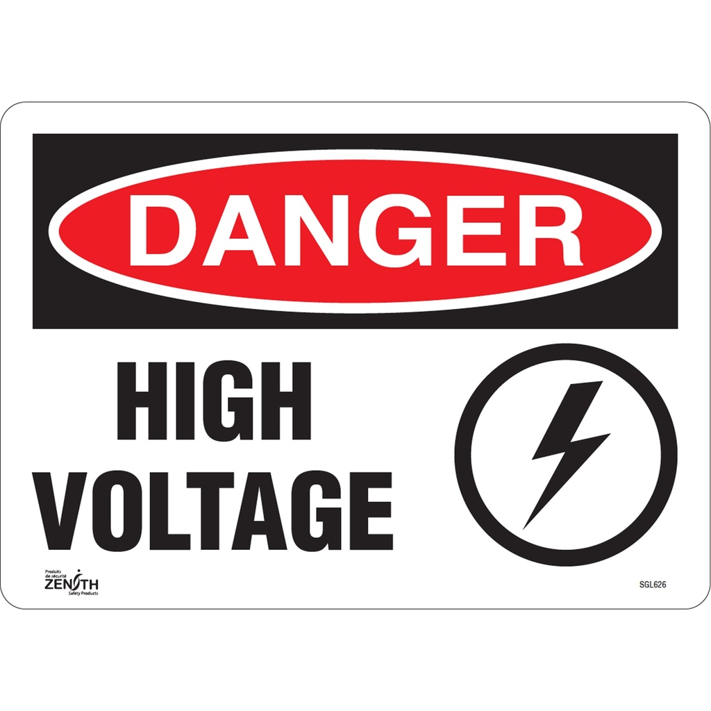 Enseigne «High Voltage» Vinyle 14" x 10"