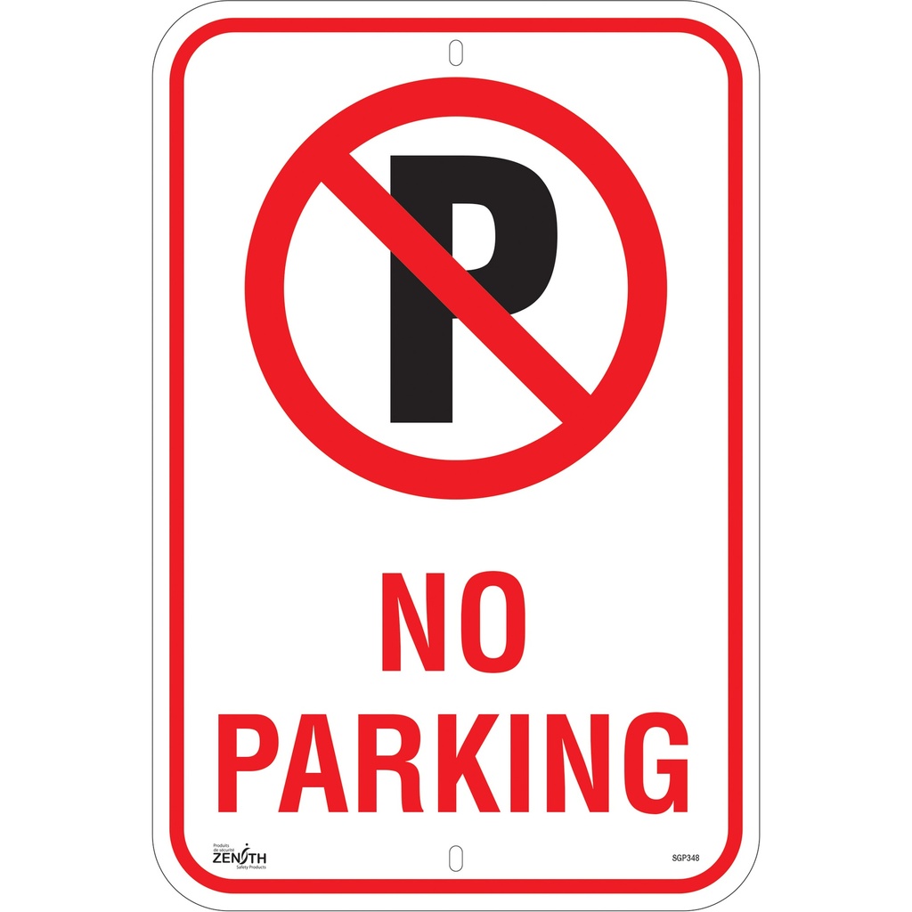 Enseigne «No Parking» Aluminium 12" x 18"