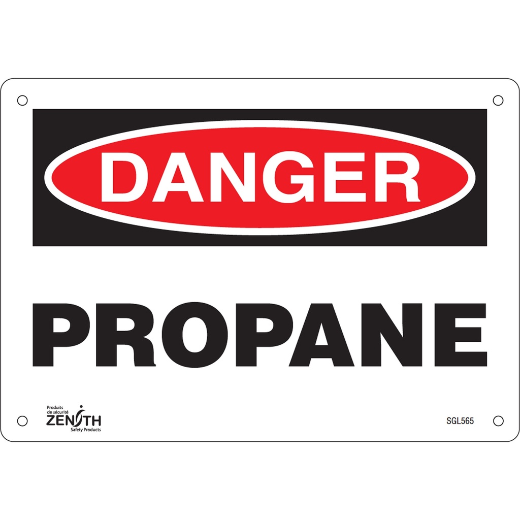 Enseigne «Propane» Aluminium 10" x 7"