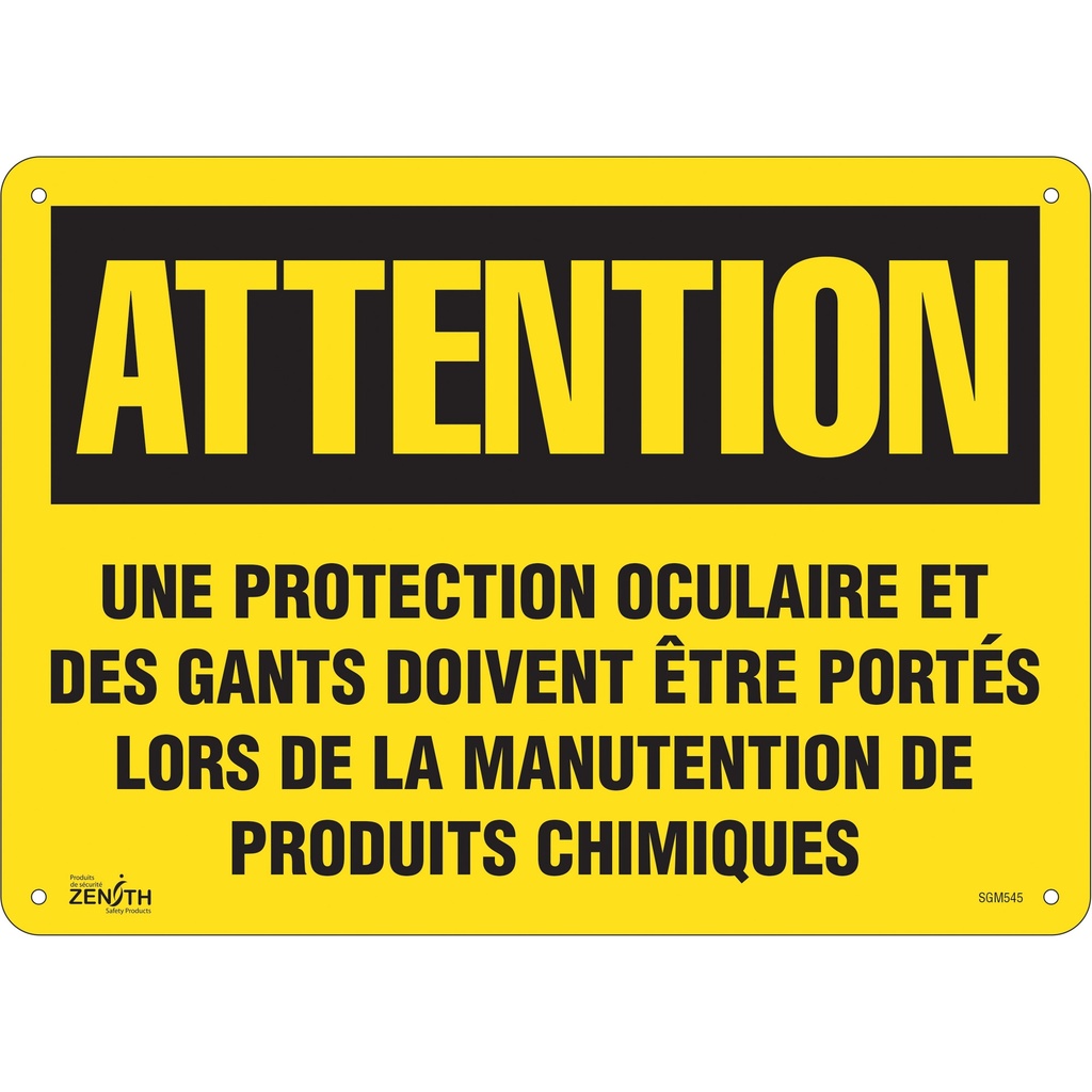 [ZEN-SGM545] Enseigne «Protection Oculaire» Plastique 14" x 10"