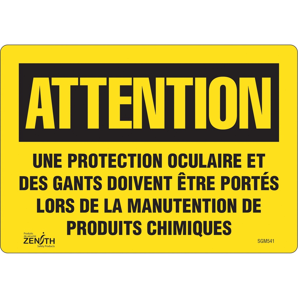 Enseigne «Protection Oculaire» Vinyle 10" x 7"