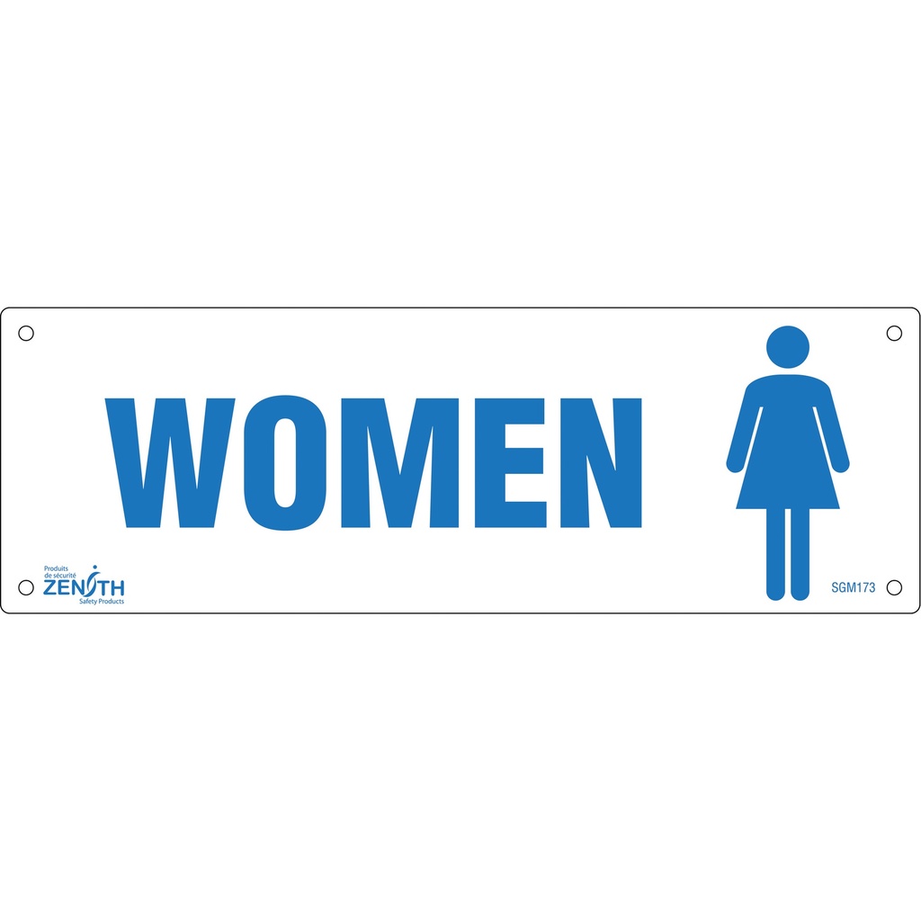 Enseigne «Women» Plastique 12" x 4"