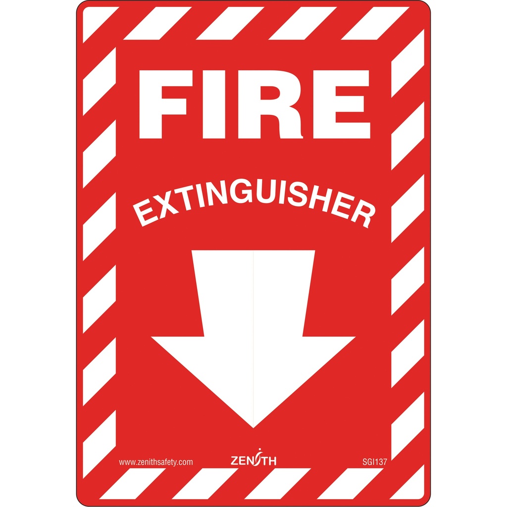 Enseigne de sécurité «Fire Extinguisher» Vinyle 7" x 10"