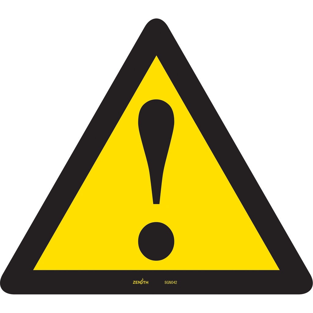 [ZEN-SGN042] Enseigne de sécurité conforme à la CSA - Avertissement général Vinyle 12" x 12"