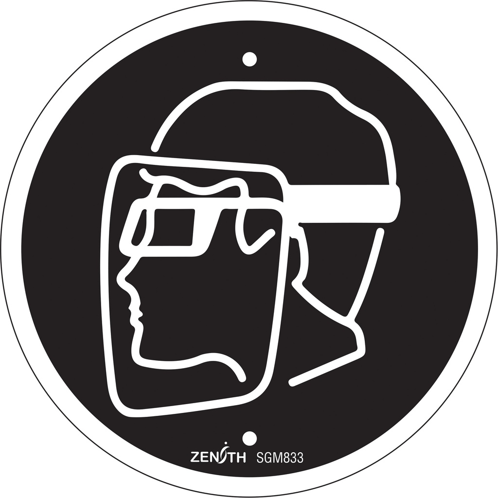 [ZEN-SGM833] Enseigne de sécurité conforme à la CSA - Face Protection Required Plastique 6" x 6"