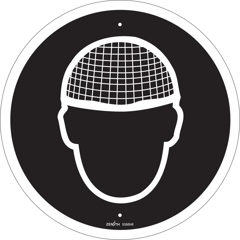 [ZEN-SGM848] Enseigne de sécurité conforme à la CSA - Hair Net Required Plastique 12" x 12"