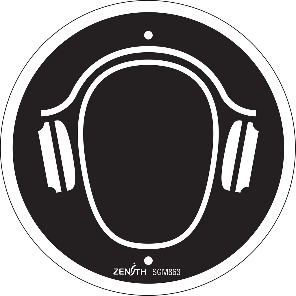 Enseigne de sécurité conforme à la CSA - Hearing Protection Required Plastique 6" x 6"