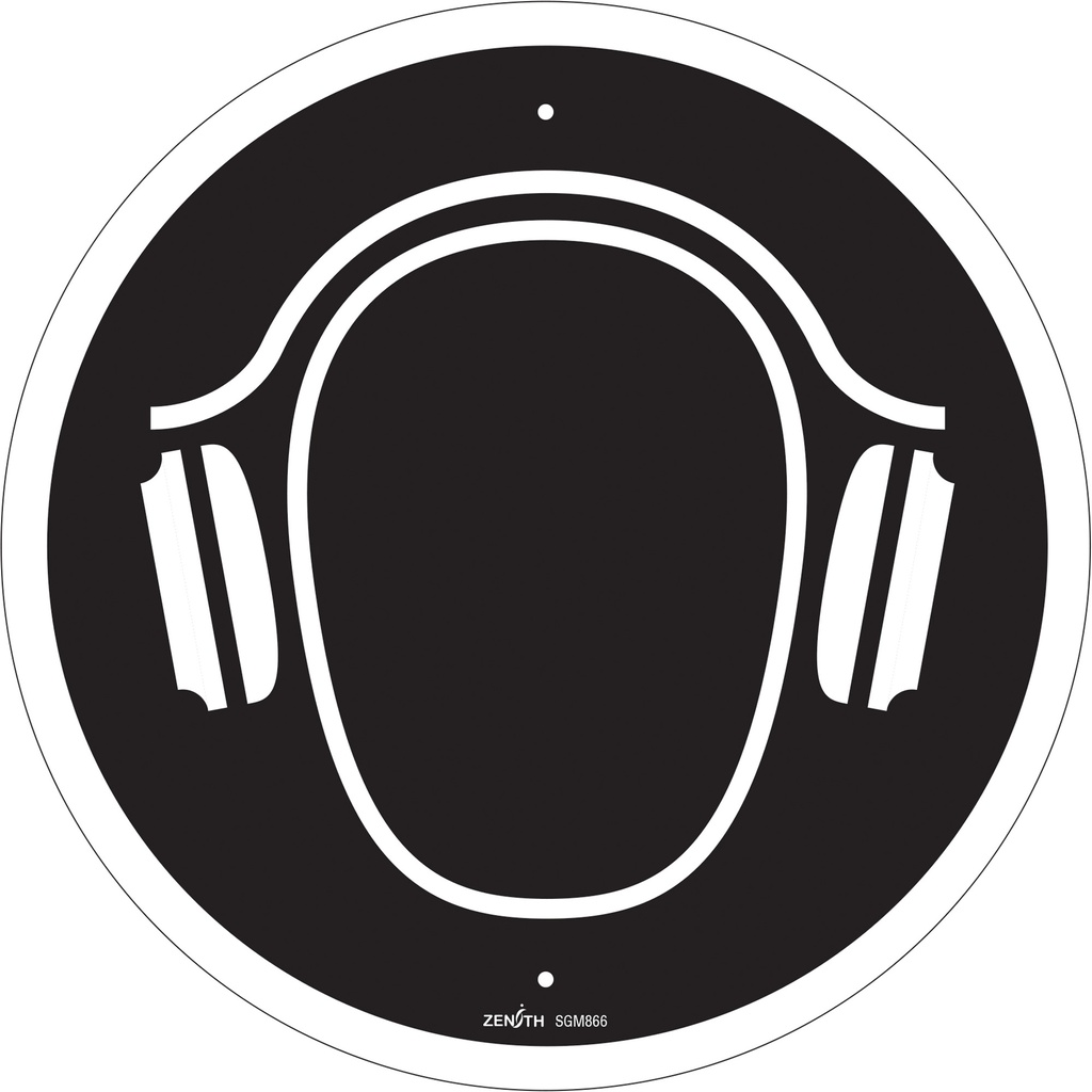 Enseigne de sécurité conforme à la CSA - Hearing Protection Required Plastique 12" x 12"