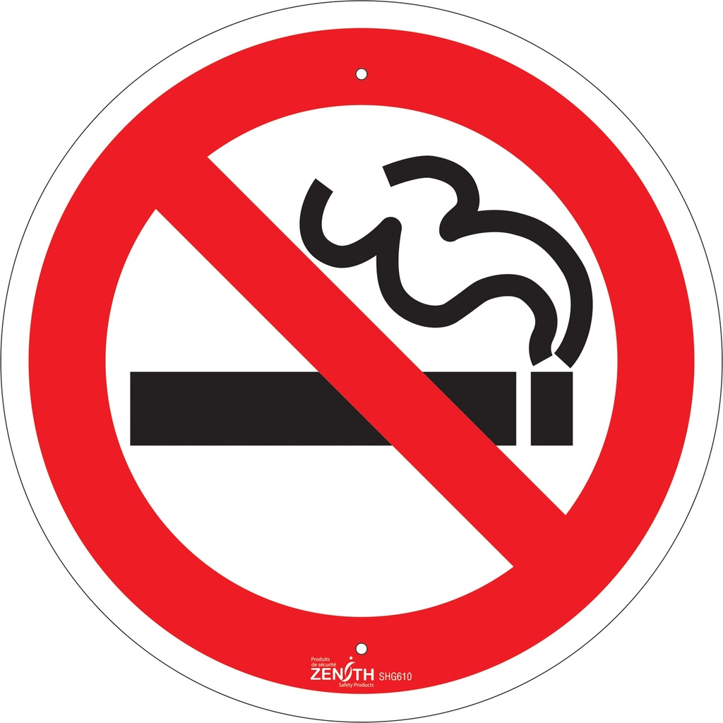 Enseigne de sécurité conforme à la CSA - No Smoking Aluminium 12" x 12"