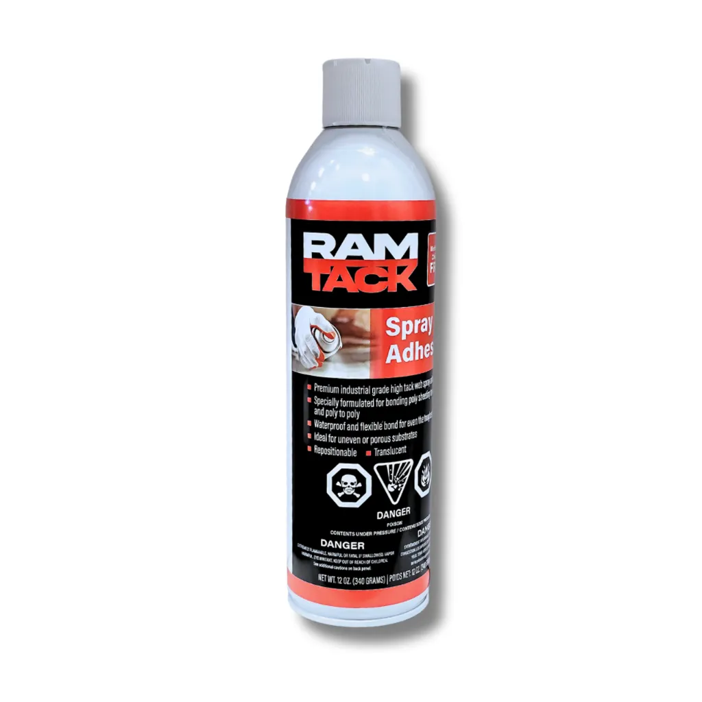 RAM-TACK Colle haute performance pour polyéthylène et surfaces poreuses en aérosol 12 oz