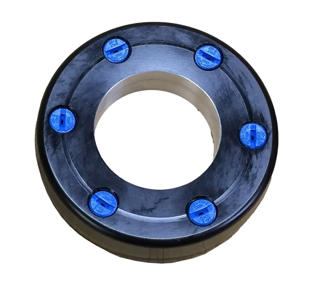 [HYDC-020-264] Hydra-Cone 2" Ring Nozzle for Insulation Spraying, 6 x Yellow Tips 0.4 GPM