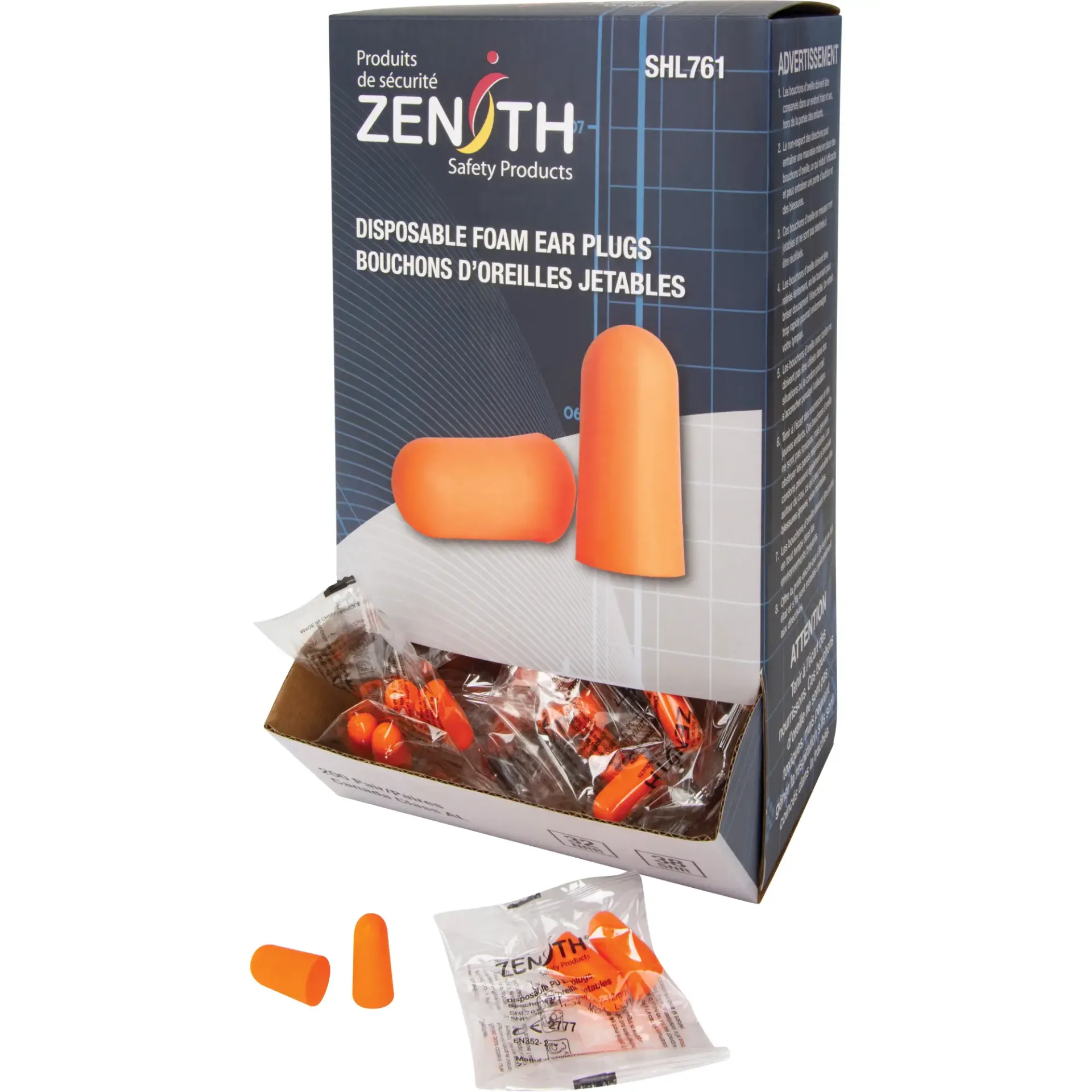 [ZEN-SHL761] Bouchons d'oreilles en mousse NRR 32 dB 200 paires /Bte