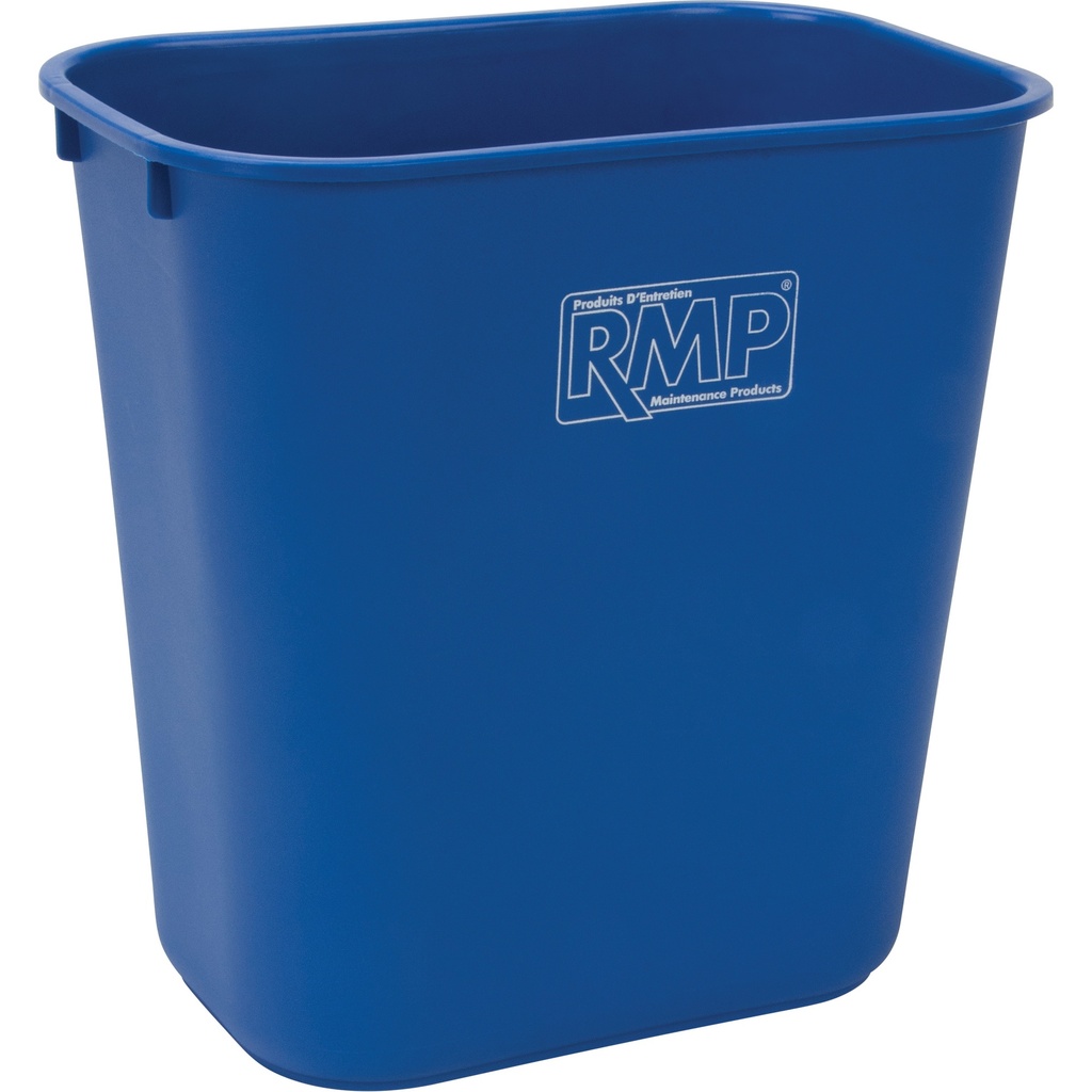 [RMP-JK673] Contenant de recyclage, 14 pints US, De bureau, Bleu, 22" x 24"