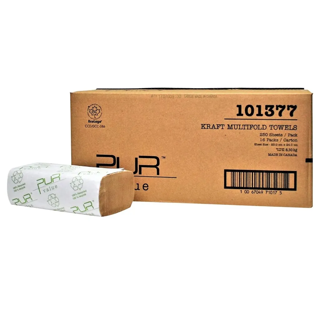 Papier à mains brun plis multiples 16 x 250 /Cs