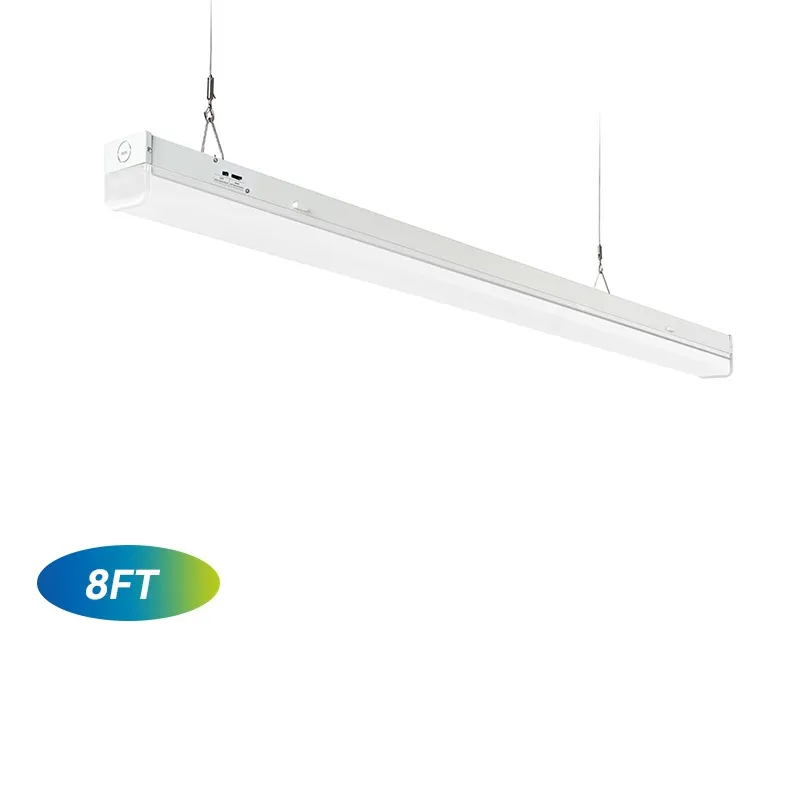 Réglette DEL 8' forme carrée 90W/80W/70W/60W sélectionnable 35/40/50K sélectionnable 120-347V