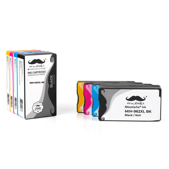 [MOU-HP962XL-COMBO] Ensemble de 4 cartouches d'encre C/M/Y/BK compatibles HP962XL / imprimantes HP+