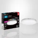 Valerio Surface Mount Round 11" LED 15W 1050lm 3 CCT selectable nickel finish