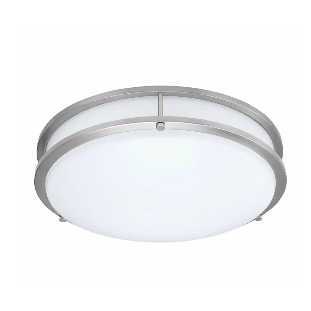 [VO-RF18W38-120-D-5WAY-SL] 18" round surface-mounted LED ceiling light with 5 adjustable power levels 22W-38W 5 selectable CCT silver