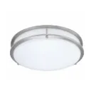 Plafonnier en surface rond 18" DEL 5 puissances ajustables 22W-38W 5 CCT sélectionnables argent
