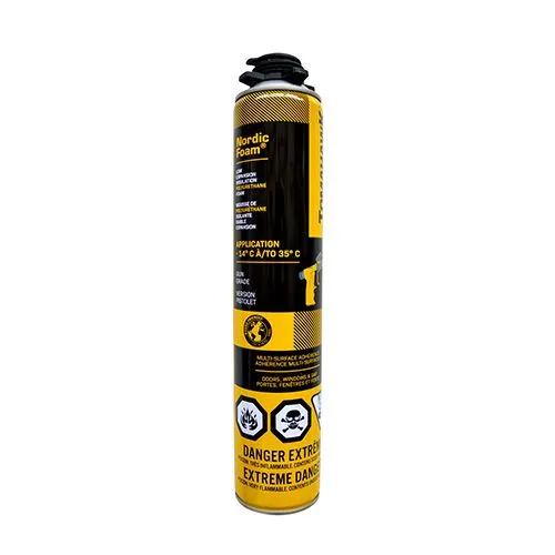 Nordic Foam Mousse de polyuréthane isolante à faible expansion -14°C à 35°C pour pistolet 732 g.
