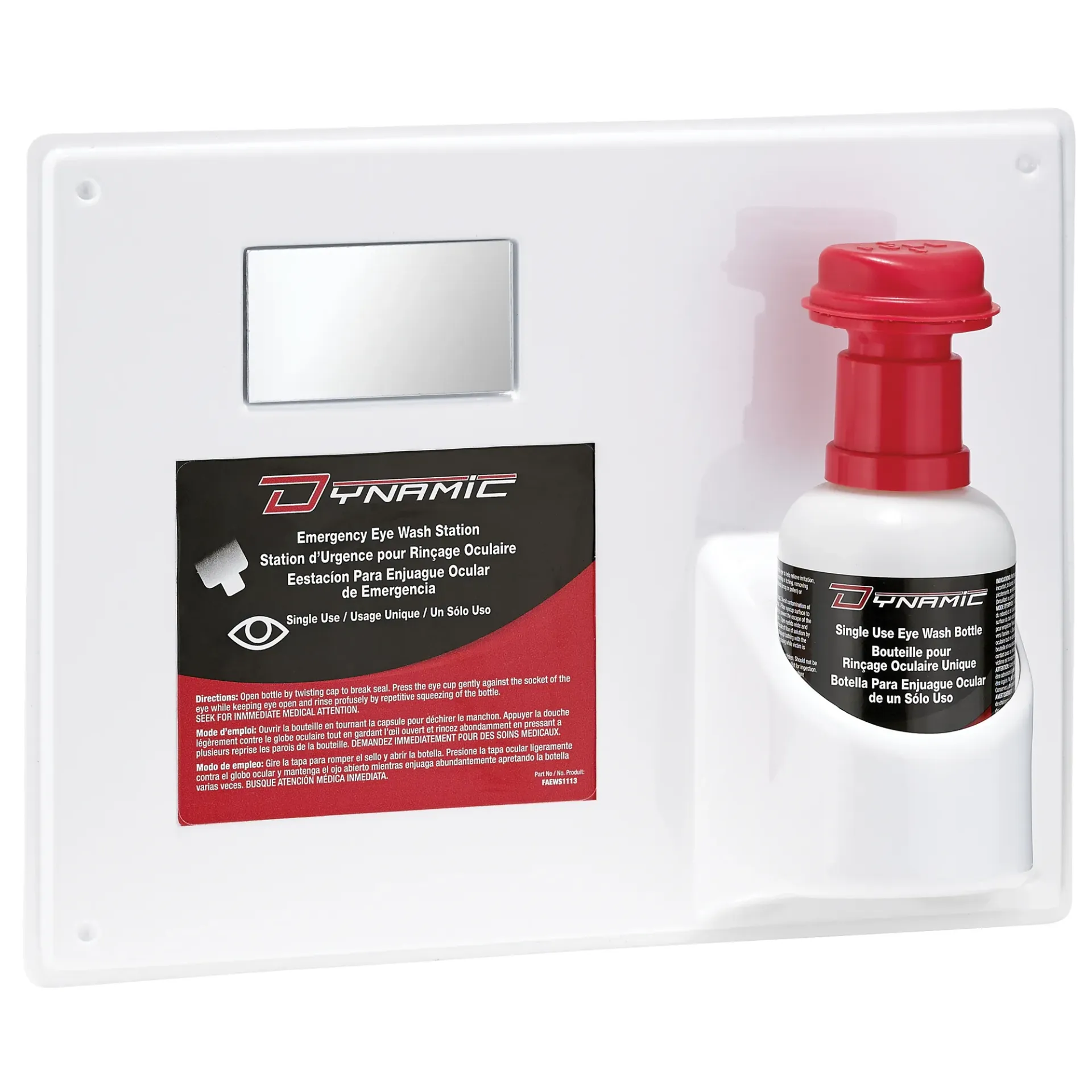 [PIP-FAEWS1113F] Dynamic Station de douche oculaire murale simple avec solution isotonique