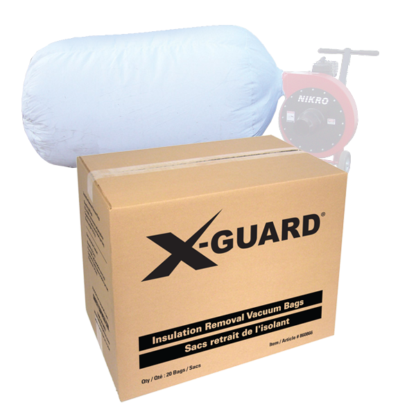 X-Guard Sac de collecte pour l'isolation 42" x 48" (75 PI. Cu.) ouverture de 8"