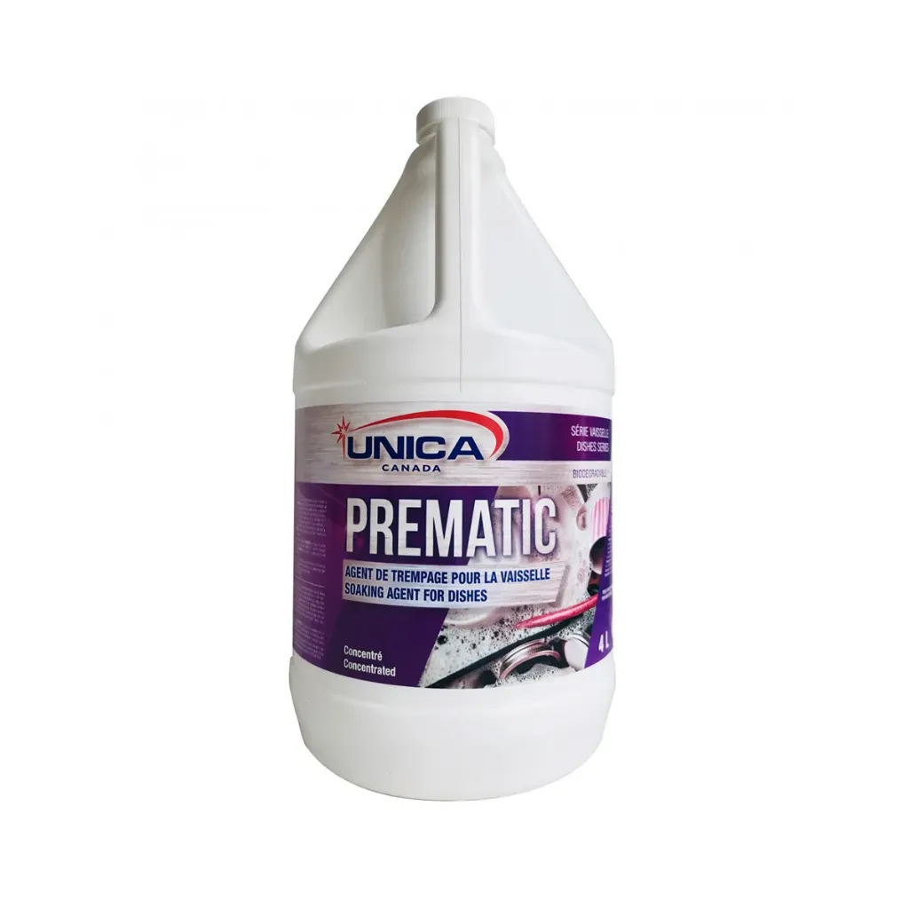 [UNI-NPREM04] Prematic Agent de trempage chloré pour la vaisselle 4L