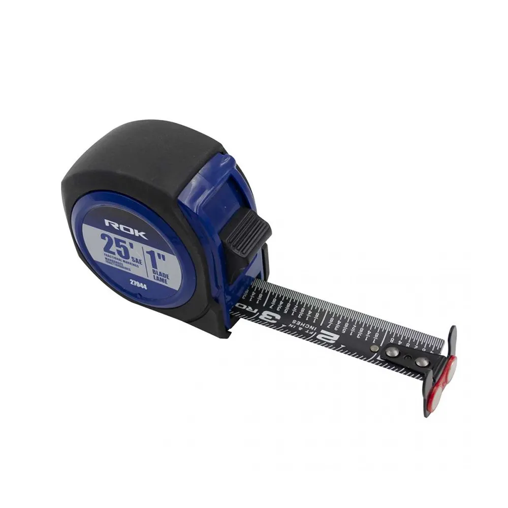 [ROK-27944] Ruban à mesurer SAE fractionnaire lame 1" x 25' noire impression 2 côtés