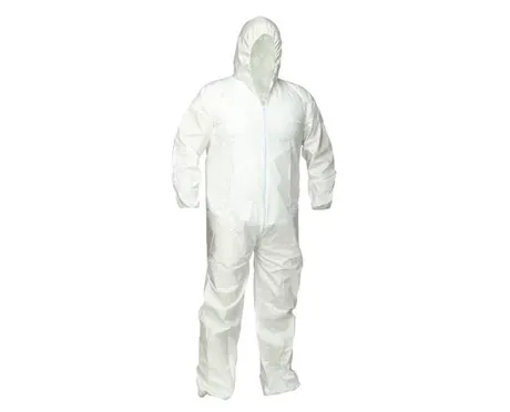 Couvre-tout microporeux 60 GSM blanc avec capuchon, élastiques aux poignets et chevilles XX-Large