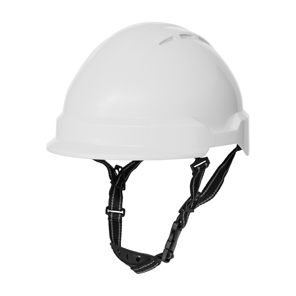 [DEL-WCA22201WH] Peak Casque de sécurité CSA Classe E Type II avec mentonnière et suspension One-D Rotor (Blanc)