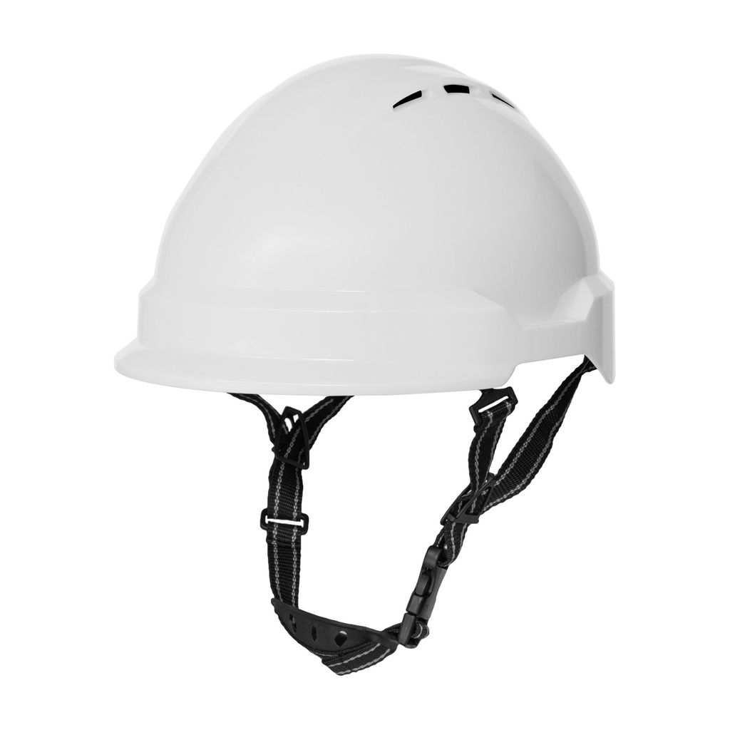 [DEL-WCA22101WH] Wind Ventilated Safety Helmet CSA Class C Type II with Chin Strap and One-D Rotor Suspension (White)