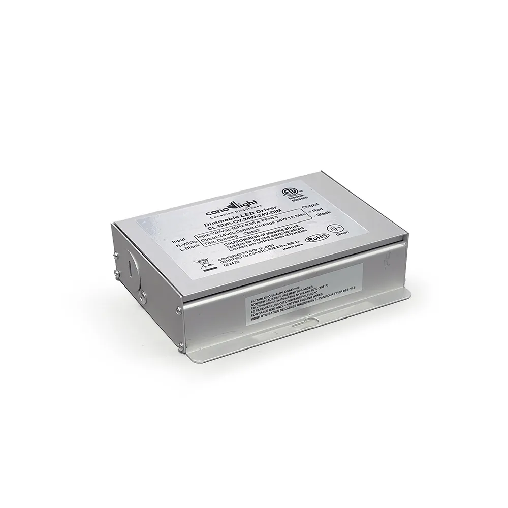 Transformateur DEL 24W 120VAC à voltage constant 24VDC graduable Triac 
