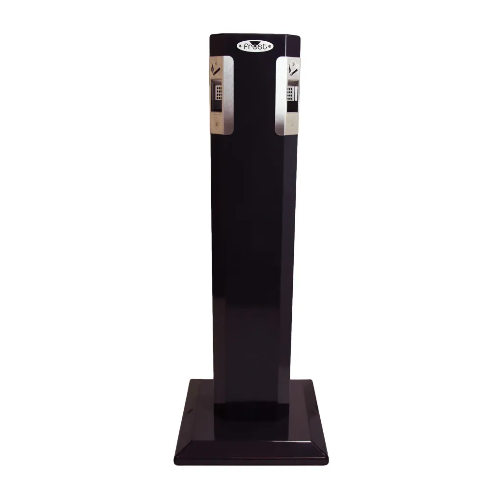 [FRO-920] Cendrier sur pied en acier robuste capacité de 1.6 Gal. noir