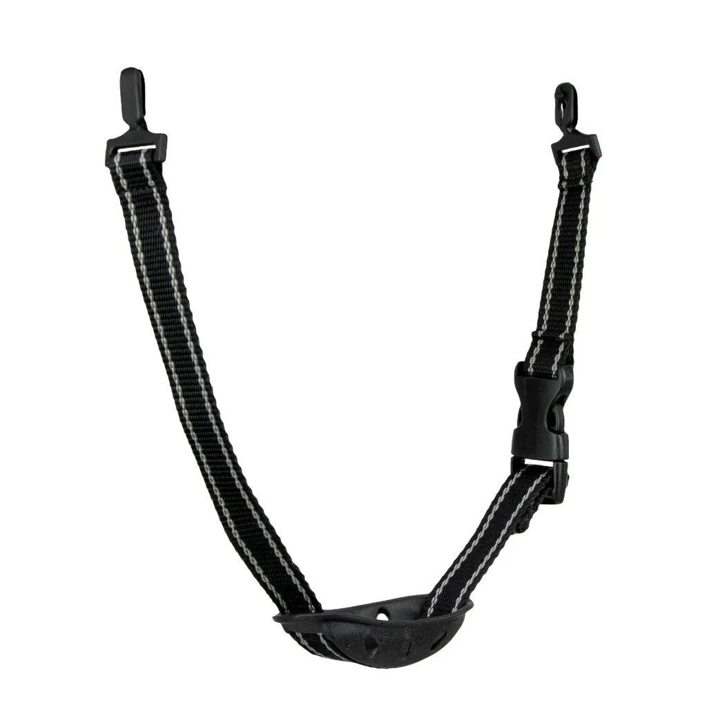 Nylon chin strap with chin guard, 2-point attachment for safety helmet
