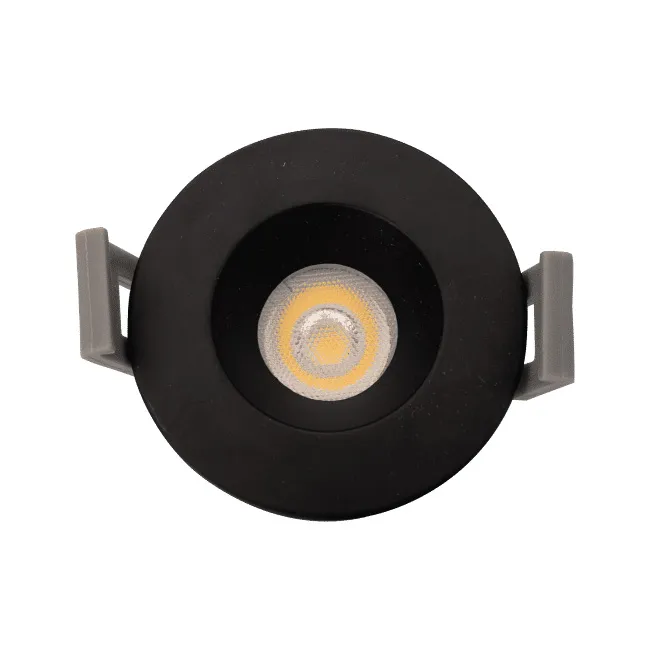 [VO-RP1W7-120-D-5WAY-BK] Encastré DEL rond 2-1/8" 7W 500lm 5CCT sélectionnable finition noire