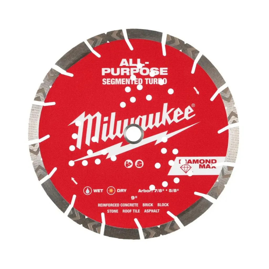 [MWK-49-93-7125] Lame à tronçonner diamantée universelle 9" arbre 5/8" & 7/8"