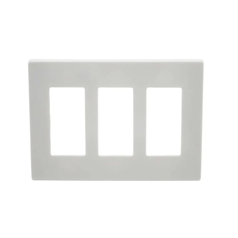 Plaque décorative sans vis 3-groupé blanche